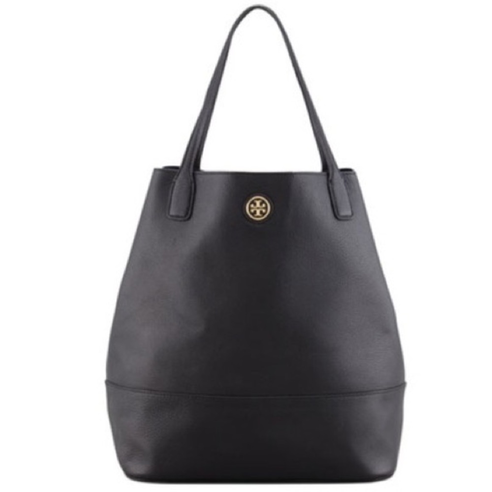 ❌ SOLD Tory Burch Michelle Black Leather Tote